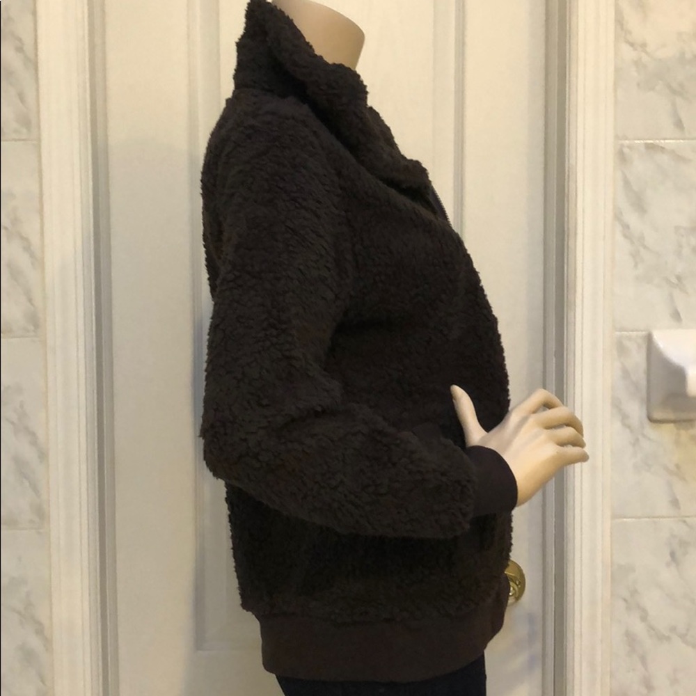 BROWN FLEECE JACKET - Picture 7 of 8